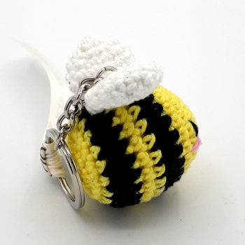 Crochet En Porte-clés D'une Abeille Jaune